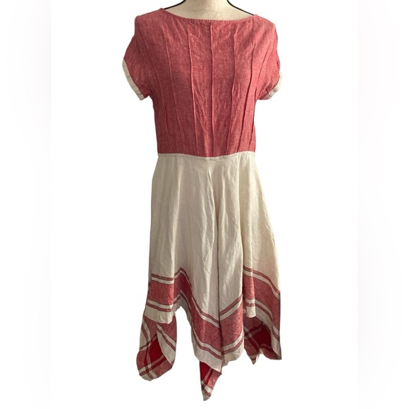 Vintage Dresses & Skirts - Vintage handkerchief hem dress cottage farmhouse prairie medium large